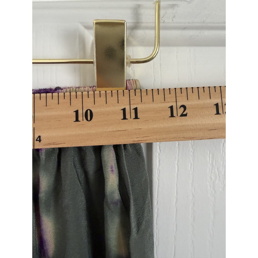 Sunchaser Tie-Dye Wide Leg Lounge Pants Olive Green Purple EUC - Picture 10 of 13